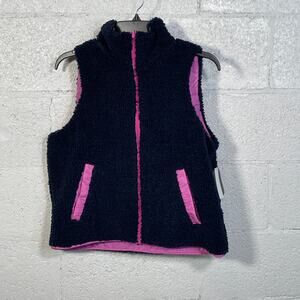 Bass Outdoor Women's Reversible Zip-Front Vest navy/pink XS